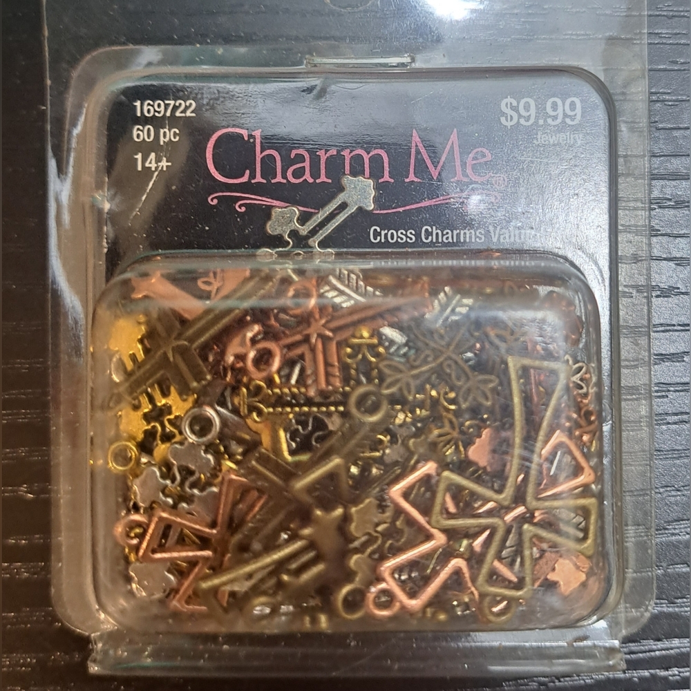 💥💥💥5/$25 NWT Metal Cross Charms for arts and crafts, DIY, scrapbooking, etc